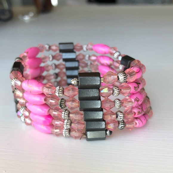 String of pink and magnetic beads, multifunctional - Picture 2 of 2